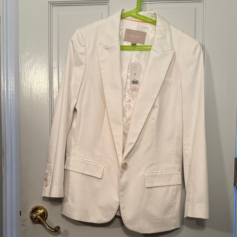 Banana Republic Elegant White Suit Jacket